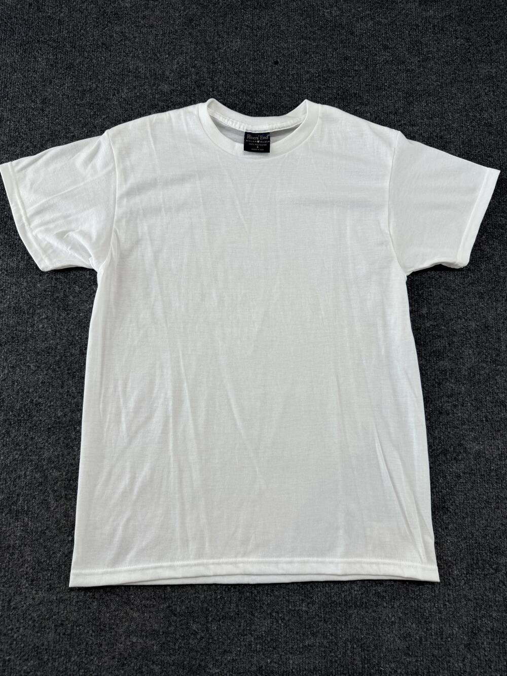 Rivers' End Shirt Mens Small White Solar Shield UV Protection Made USA Crewneck